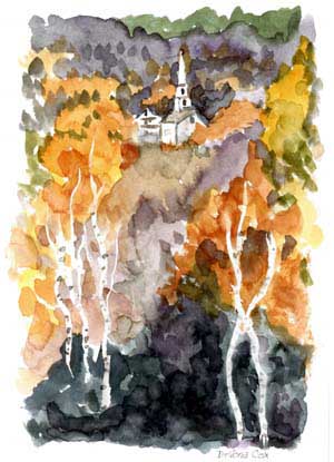 Church in Woods by DeVona Cox